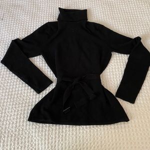 Belted Turtleneck